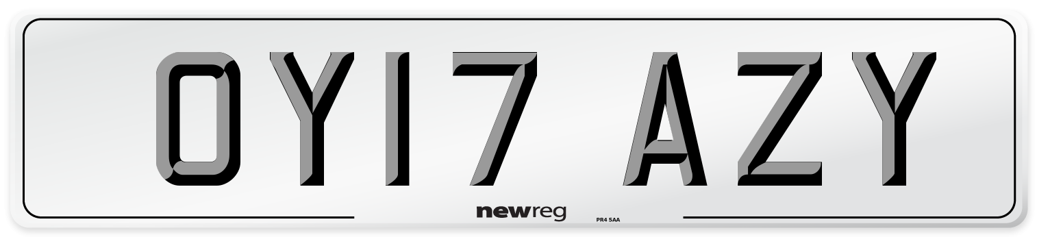 OY17 AZY Number Plate from New Reg